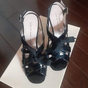 Marc Jacobs Patent Leather Ribbon Sandals
